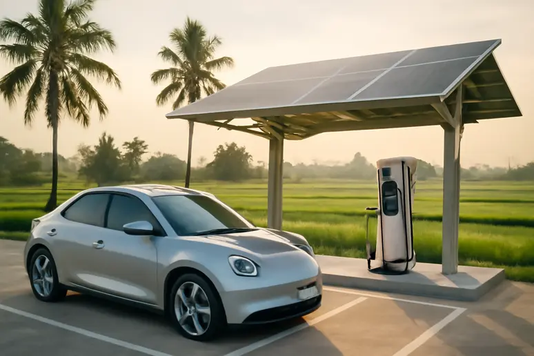 สถานีชาร์จโซลาร์ในไทย: อนาคต EV ขับเคลื่อนทุกที่อย่างยั่งยืน